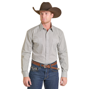 Panhandle Slim Men's Ecru Button-Down Western Shirt Panhandle Slim Men's Ecru Button-Down Western Shirt