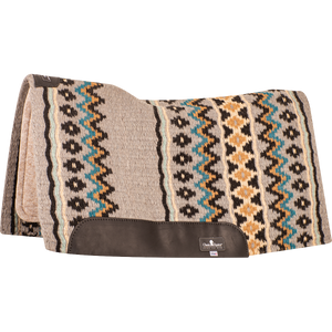 Classic Equine ESP 3/4" Thick Grey/Ocean Blue Blanket Top Contoured Saddle Pad, 34x38