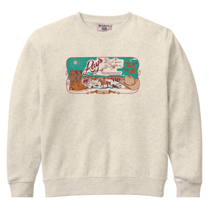 Ray's Youth Original Print Oatmeal Crew Sweater