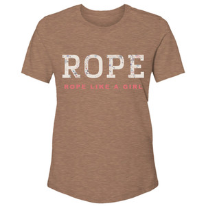 Hooey Youth Light Brown "Rope Like A Girl" T-shirt Hooey Youth Light Brown "Rope Like A Girl" T-shirt