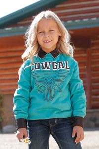 Cruel Girl's Turquoise Cowgal Sweatshirt