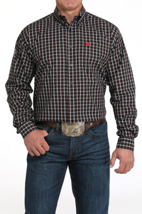 Cinch Men's Black Plaid Button-Down Western Shirt