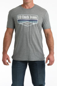 Cinch Men's Grey Jeans Logo Tee