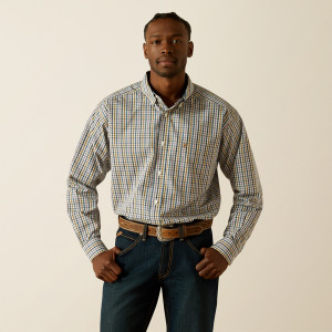 Ariat Men's Purple Wrinkle Free Dusty Long Sleeve Shirt