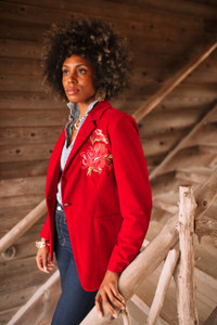 Rodeo Quincy Red Velvet Blazer