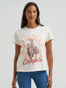 Wrangler Women's Long Live Cowgirls Retro Regular Fit Tee