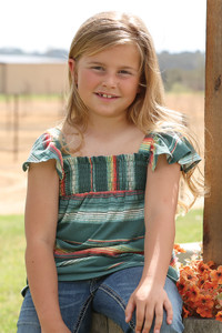 Cruel Girl's Green Serape Printed Tank