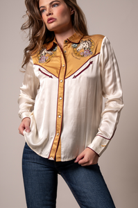 Kimes Ranch Women's Soft Gold Merada Long Sleeve Shirt