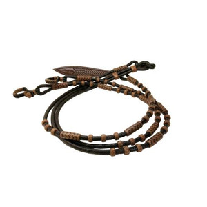 Professional's Choice Black/Brown Rawhide Romal Reins