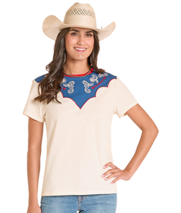 Panhandle Slim Women's Natural Retro Detail Tee