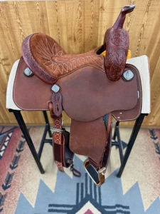 13" Martin BTR Chestnut Barrel Racing Saddle