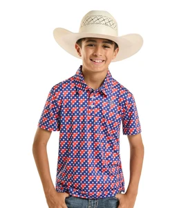 Panhandle Slim Boy's Americano Print Polo