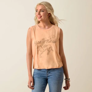 Ariat Women's Orange Chiffon Wild Roper Tank