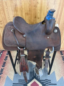USED 14.5" Relentless Team Roper Roughout Saddle