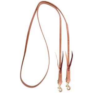 Walt Woodard Roping Rein 1/2-inch Thick Tied Snap Ends Walt Woodard Roping Rein 1/2-inch Thick Tied Snap Ends