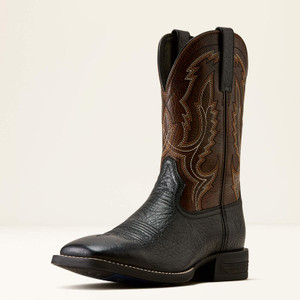 Ariat Men's Black Steadfast Wide Square Toe Cowboy Boots