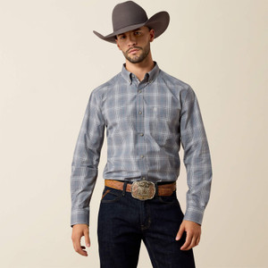 Ariat Men's Quiet Shade Medium Plaid Pro Series Wilber Classic Fit Shirt