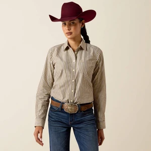 Ariat Women's Chocolate Plum Stripe Kirby Stretch Western Shirt