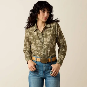 Ariat Women's Moss Green Homestyle Western Shirt