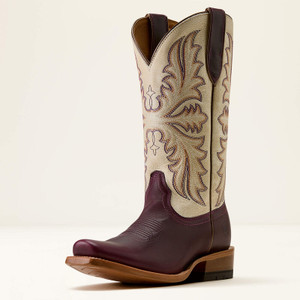 Ariat Women's Port Wine Futurity Oak Narrow Cutter Toe Western Boots
