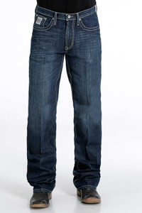 Cinch Men's Relaxed Fit White Label Dark Stonewash Performance Denim Jean Cinch Men's Relaxed Fit White Label Dark Stonewash Performance Denim Jean