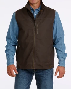 Cinch Men's Brown Concealed Carry Canvas Vest
