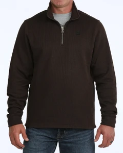 Cinch Men's Brown 1/4 Zip Sweater