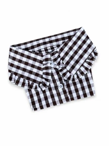 Women's Black Gingham Collar