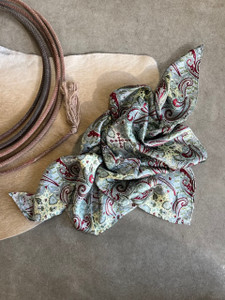 Mint Madness Paisley Jacquard Silk Scarf