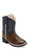 Old West Toddler Brown Shrunken Broad Square Toe Boots