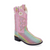 Old West Youth Rainbow Dots Square Toe Boots
