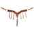 Martin Chocolate Roughout Breastcollar with Rosette Blood Knots Martin Chocolate Roughout Breastcollar with Rosette Blood Knots