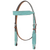 Circle Y Marfa Lights Suede Teal Browband Headstall