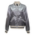 Hooey Women's "Big Sky" Grey Metallic Retro Bomber Jacket Hooey Women's "Big Sky" Grey Metallic Retro Bomber Jacket
