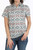 Cinch Women's Grey Print Short Sleeve Polo