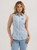 Wrangler Women's Retro® Blue Dust Stripe Slim Western Snap Tank