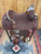 14.5" Cactus Rancher Chocolate Roughout Rawhide Cantle Saddle