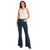 Rock & Roll Denim Women's Dark Wash Two Tone Pocket High Rise Trouser Rock & Roll Denim Women's Dark Wash Two Tone Pocket High Rise Trouser