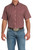 Cinch Men's Burgundy Geometric Print ArenaFlex Short Sleeve Shirt