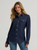 Wrangler Women's Dark Denim Vintage-Fit Western Snap Shirt