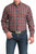 Cinch Men's Burgundy Plaid Button-Down Western Shirt