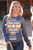 Cruel Girl Women's Blue Print Long Sleeve Raglan