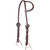 Cashel Chocolate Slip Ear Headstall with Guns and Roses Buckles