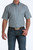 Cinch Men's Blue Print ArenaFlex Short Sleeve Button-Down Shirt
