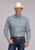 Roper Men's Paisley Summer Time Blues Long Sleeve Snap Shirt