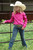 Cruel Girl's Solid Pink Long Sleeve Button-Down Shirt