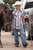 Cinch Boy's Burgundy Striped Short Sleeve Snap Shirt