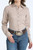 Cinch Women's Khaki Polka Dot Long Sleeve Button-Down Shirt