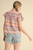 Women's Paisley Print Flutter Sleeve V Neck Top