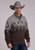 Stetson Men's Brown Wool Aztec Border Quarter Zip Sweater